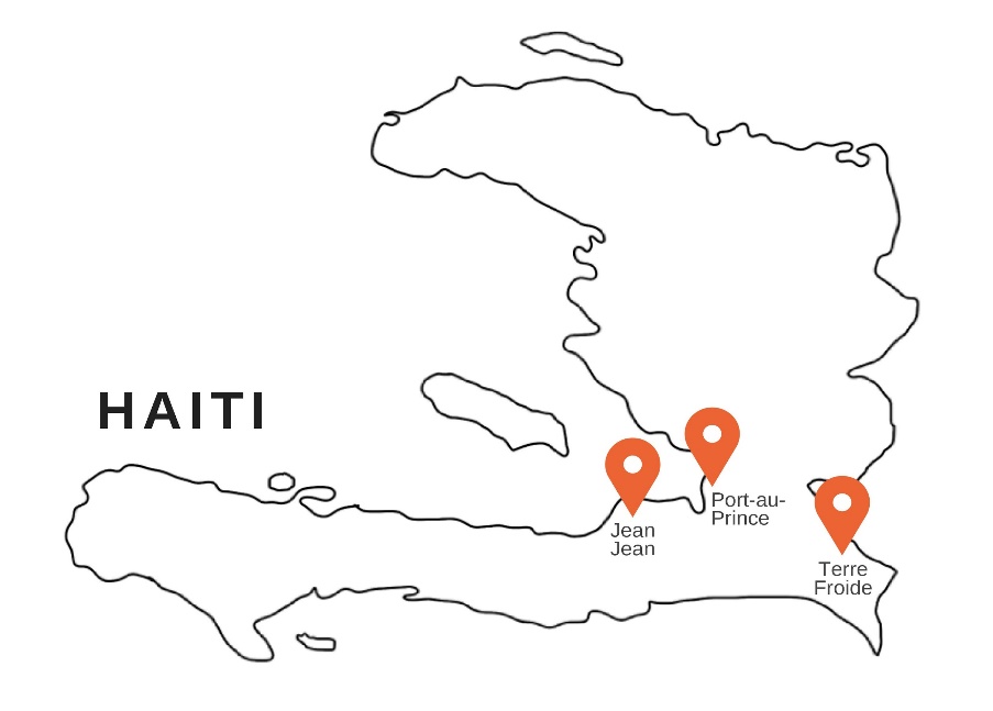 Figure 1: Map of interview sites in Haiti.