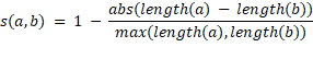 Equation 1: Line-syllable similarity.